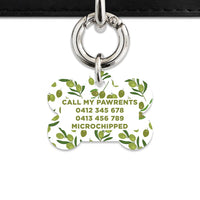 Olive Pattern Pet ID Tag