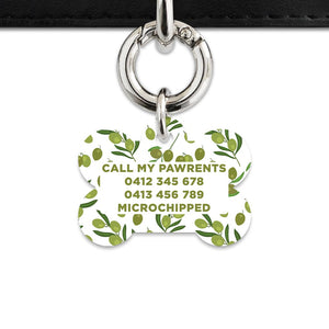 Olive Pattern Pet ID Tag
