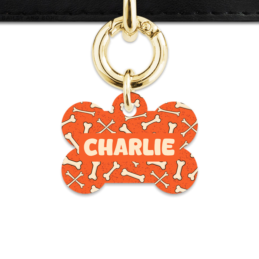 Halloween Bones Pet ID Tag