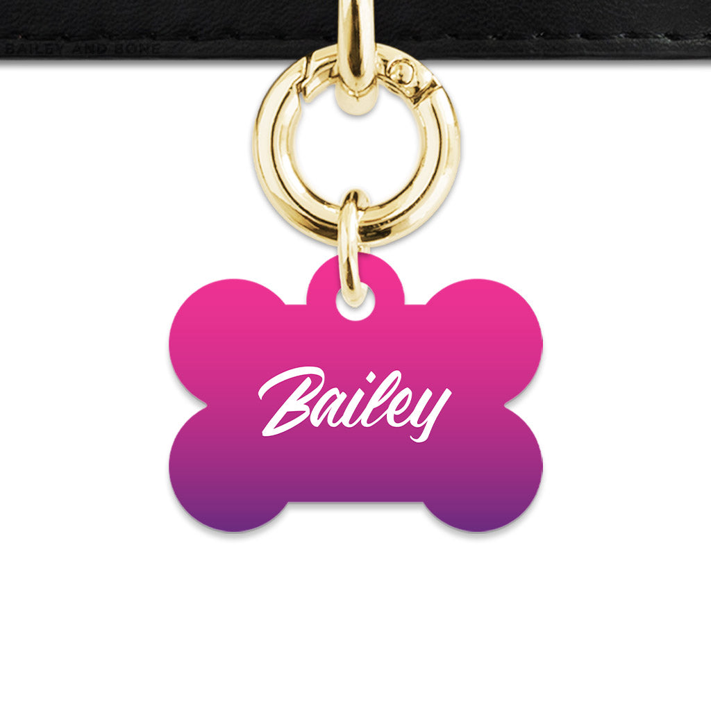 Purple Gradient Pet ID Tag