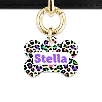 Pastel Leopard Print Pet ID Tag