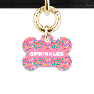 Pink Birthday Sprinkles Pet ID Tag
