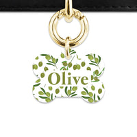 Olive Pattern Pet ID Tag