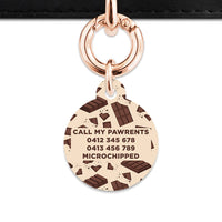 Chocolate Pattern Pet ID Tag