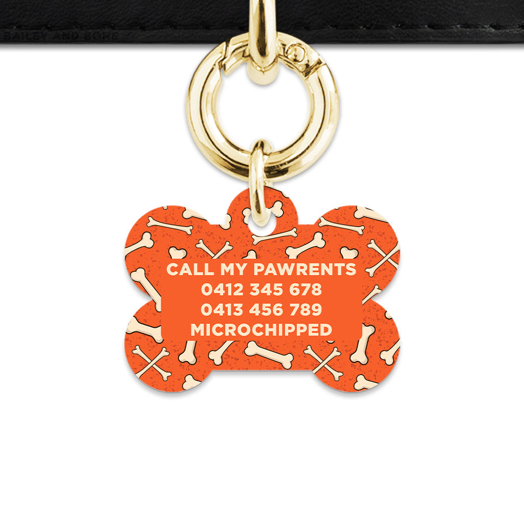 Halloween Bones Pet ID Tag