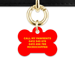 Burger Pattern Pet ID Tag