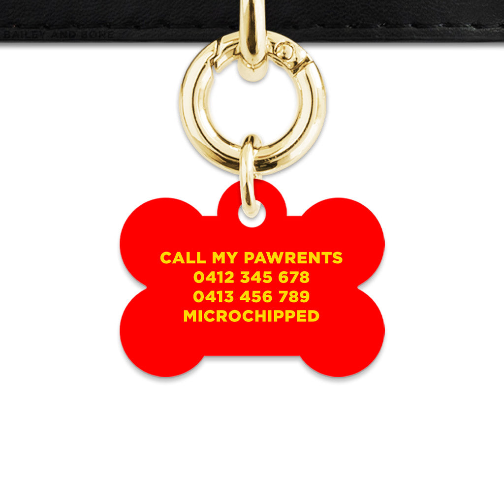 Burger Pattern Pet ID Tag