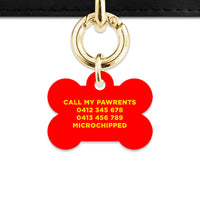 Burger Pattern Pet ID Tag