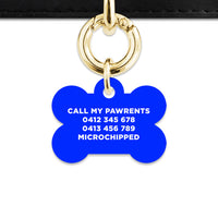 Blue Flames Pet ID Tag