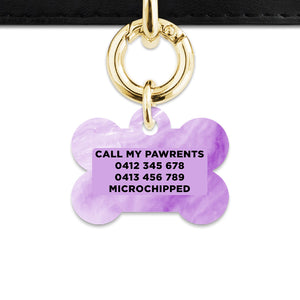 Light Purple Marble Pet ID Tag
