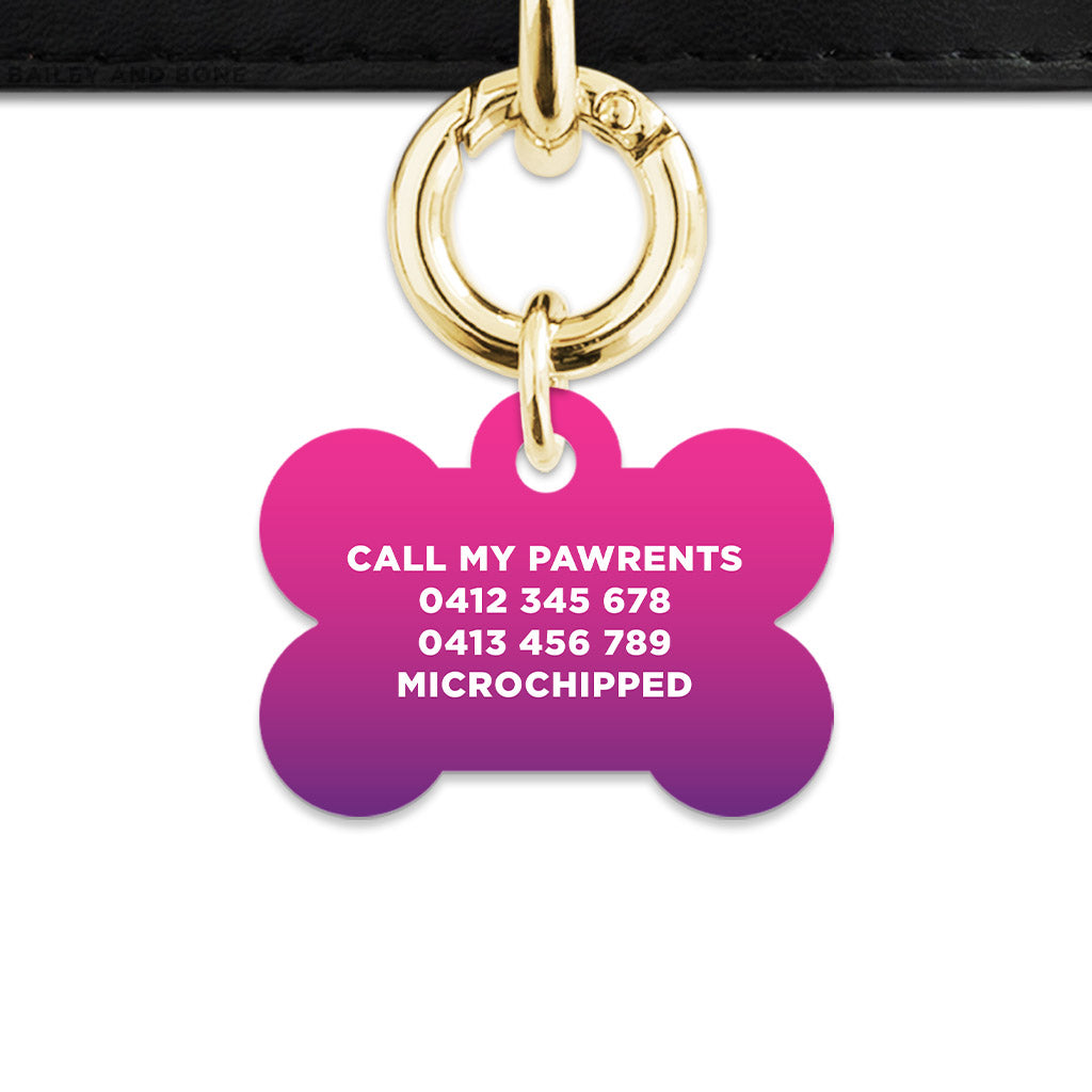 Purple Gradient Pet ID Tag