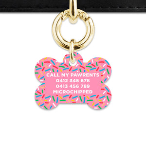 Pink Birthday Sprinkles Pet ID Tag