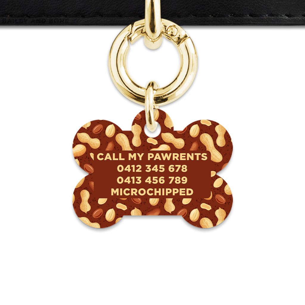 Peanut Pattern Pet ID Tag