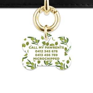 Olive Pattern Pet ID Tag