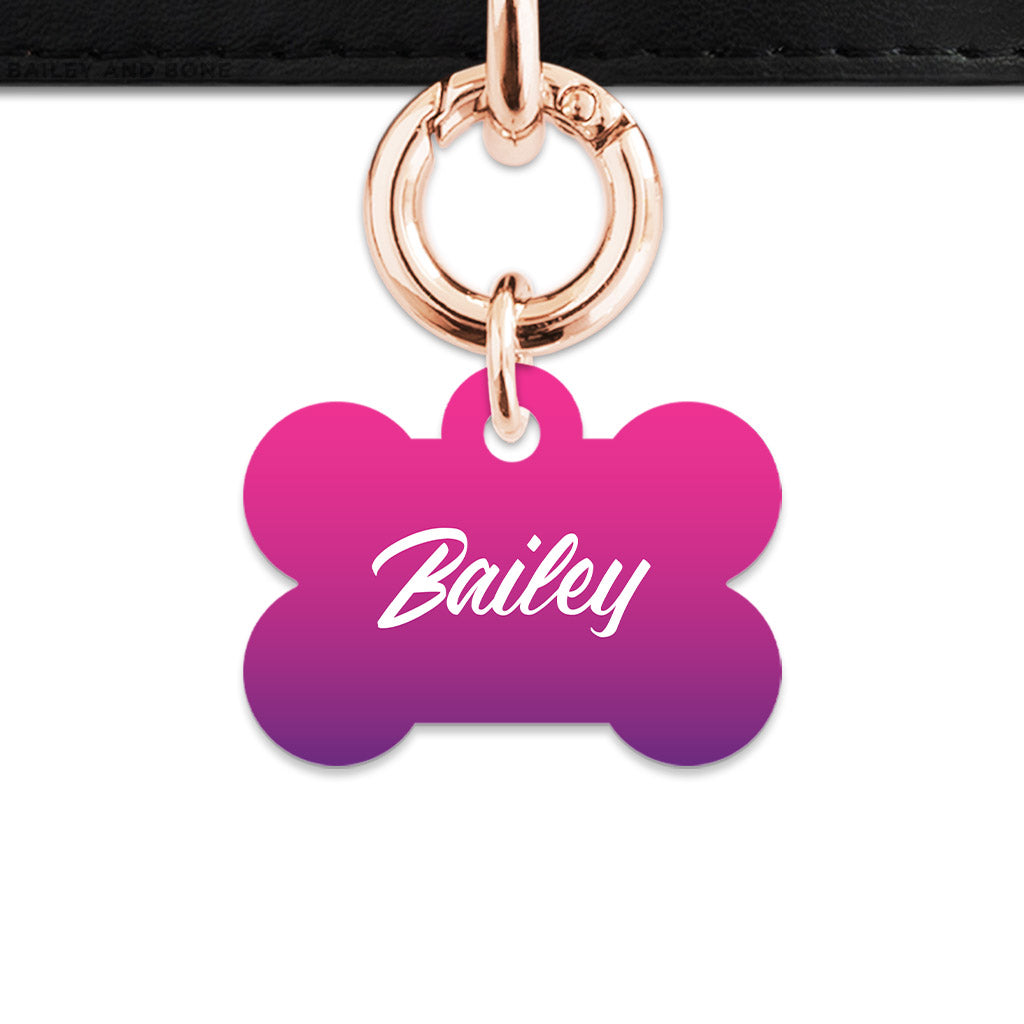 Purple Gradient Pet ID Tag