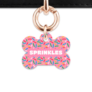 Pink Birthday Sprinkles Pet ID Tag