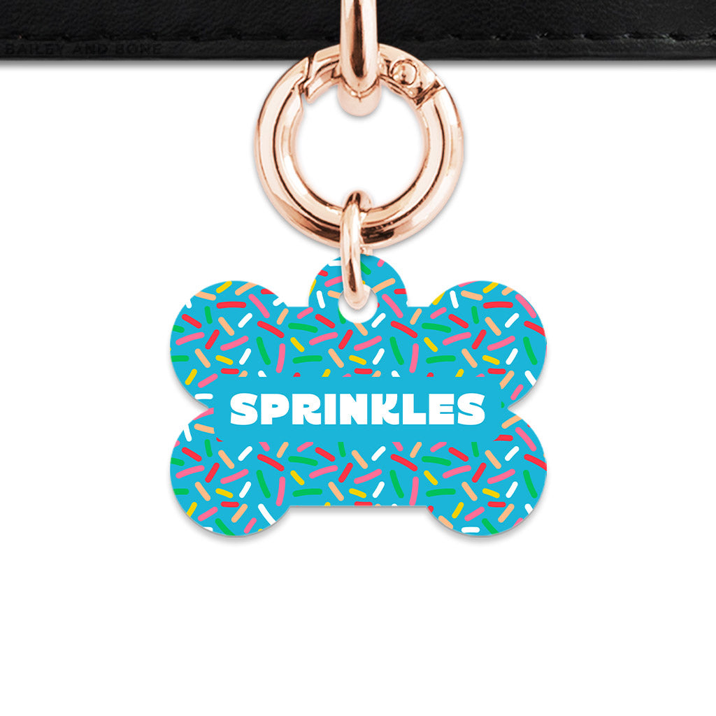Blue Birthday Sprinkles Pet ID Tag