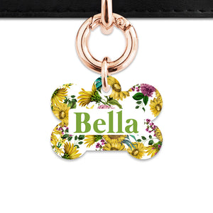 Vintage Sunflowers Pet ID Tag