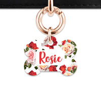 Red And White Roses Pet ID Tag