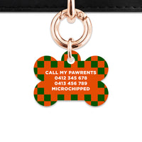 Halloween Checkers Pet ID Tag