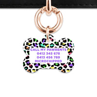 Pastel Leopard Print Pet ID Tag