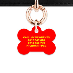 Burger Pattern Pet ID Tag