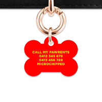 Burger Pattern Pet ID Tag