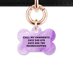 Light Purple Marble Pet ID Tag