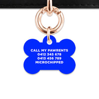 Blue Flames Pet ID Tag