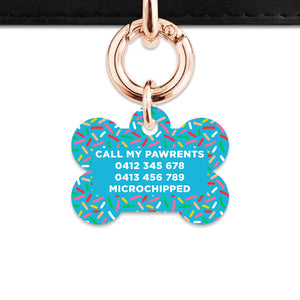 Blue Birthday Sprinkles Pet ID Tag