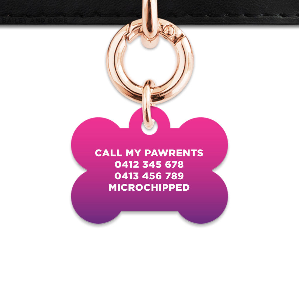 Purple Gradient Pet ID Tag