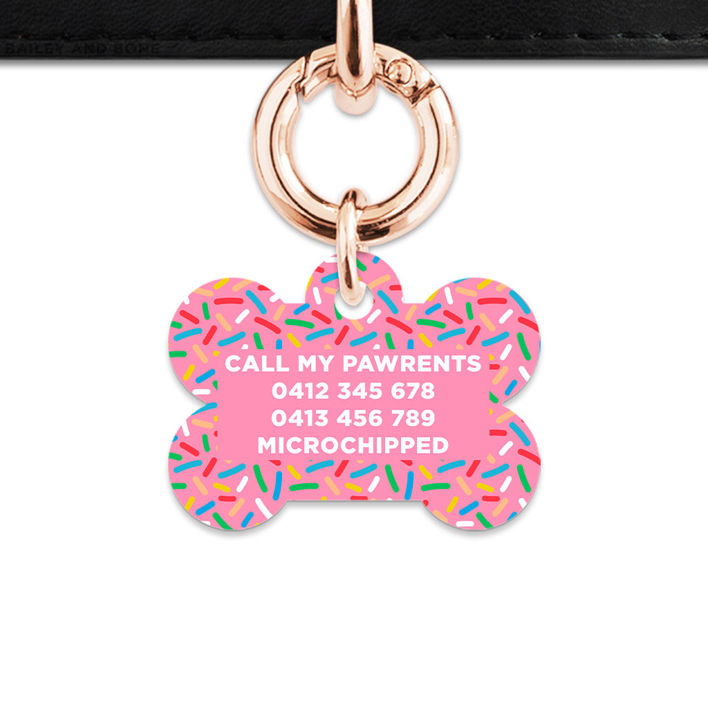 Pink Birthday Sprinkles Pet ID Tag