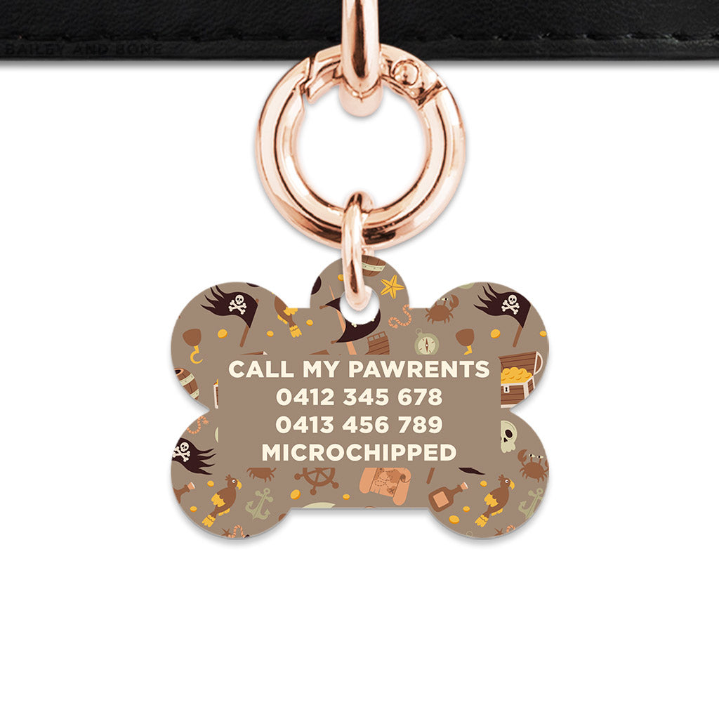 Pirates Pattern Pet ID Tag
