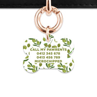 Olive Pattern Pet ID Tag