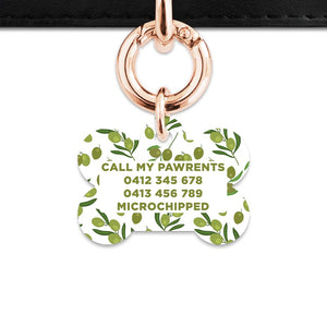 Olive Pattern Pet ID Tag