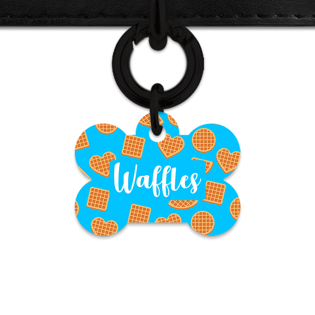 Blue Waffles Pattern Pet ID Tag