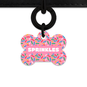 Pink Birthday Sprinkles Pet ID Tag