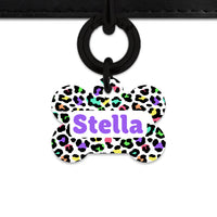 Pastel Leopard Print Pet ID Tag