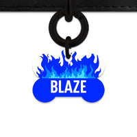 Blue Flames Pet ID Tag