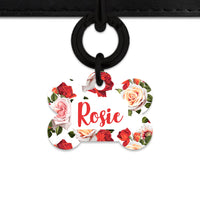 Red And White Roses Pet ID Tag