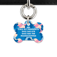 Pastel Camouflage Pet ID Tag