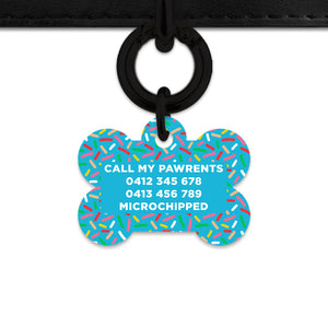 Blue Birthday Sprinkles Pet ID Tag