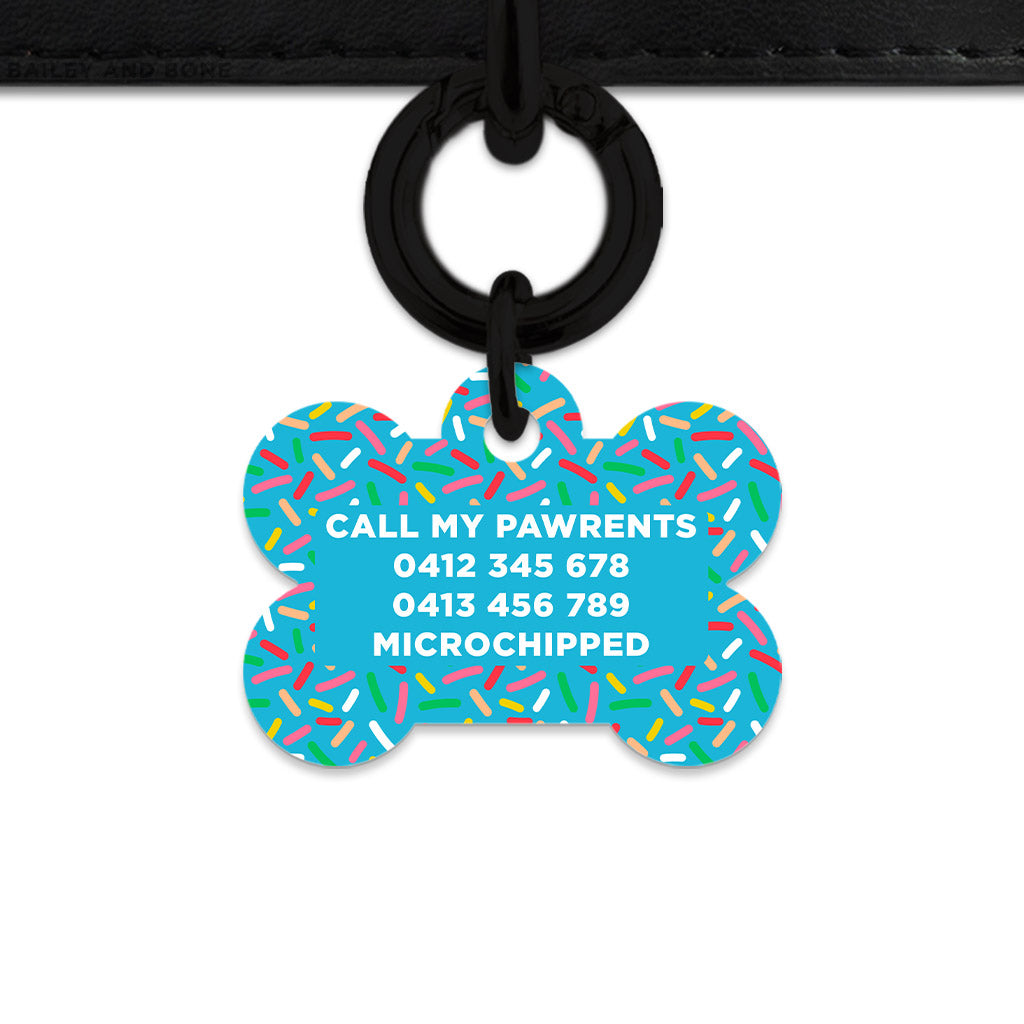 Blue Birthday Sprinkles Pet ID Tag