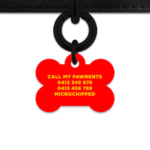 Burger Pattern Pet ID Tag