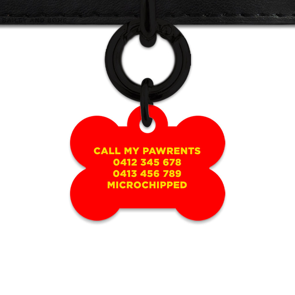 Burger Pattern Pet ID Tag