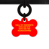 Burger Pattern Pet ID Tag