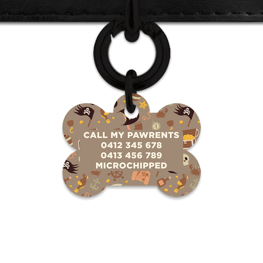 Pirates Pattern Pet ID Tag
