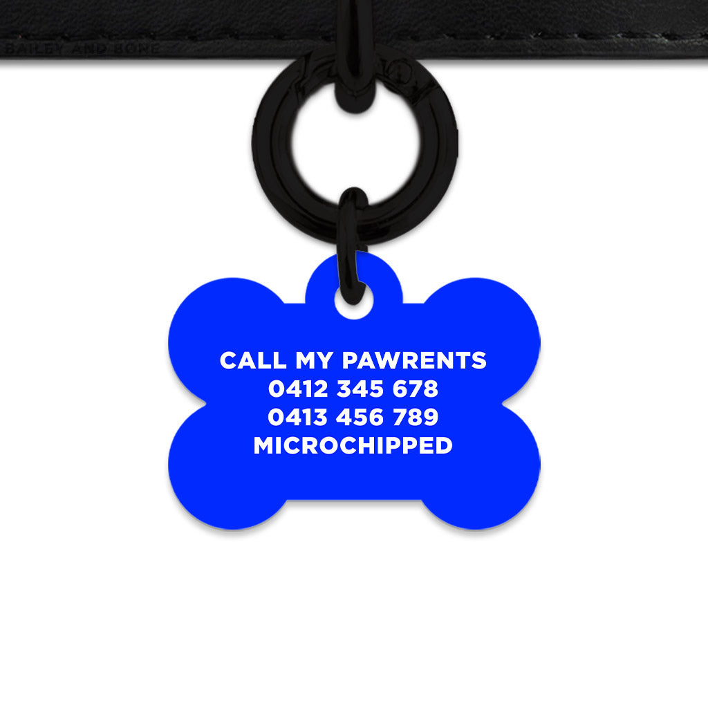 Blue Flames Pet ID Tag