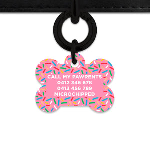 Pink Birthday Sprinkles Pet ID Tag