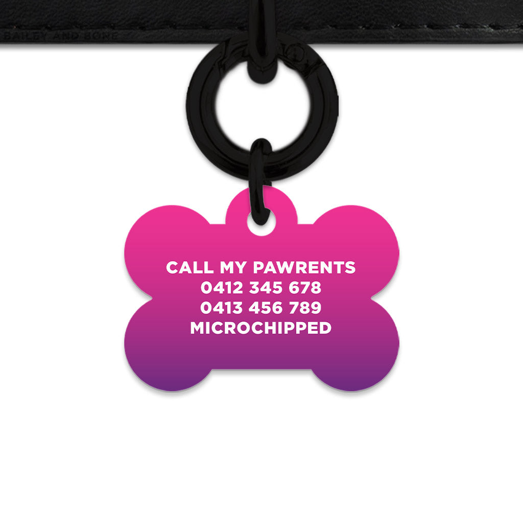 Purple Gradient Pet ID Tag